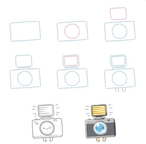 Çizgi film kameraları (2) çizimi