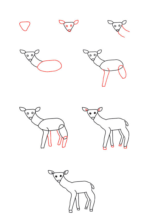 Çocuk için geyik (1) çizimi