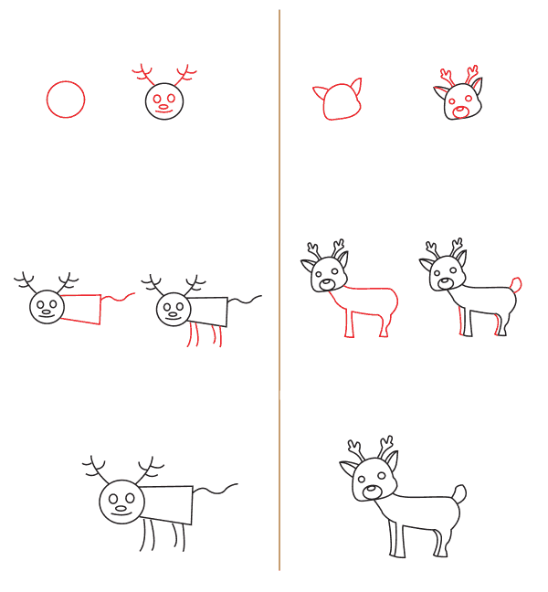 Çocuk için geyik (2) çizimi