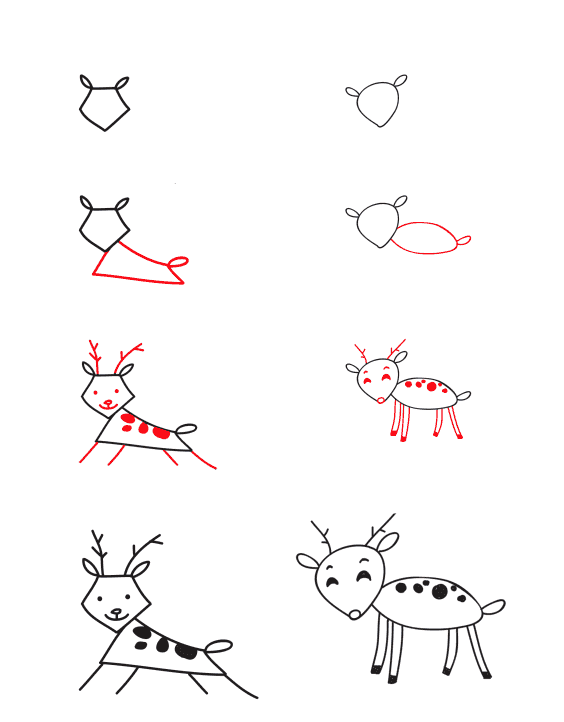 Çocuk için geyik (3) çizimi