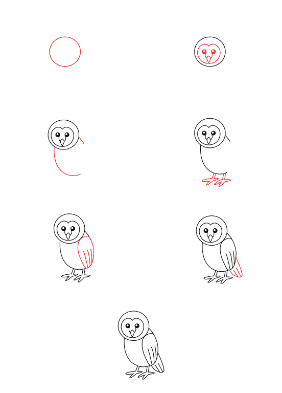 Çocuklar için baykuş çizimi