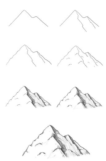Dağlar fikri (13) çizimi