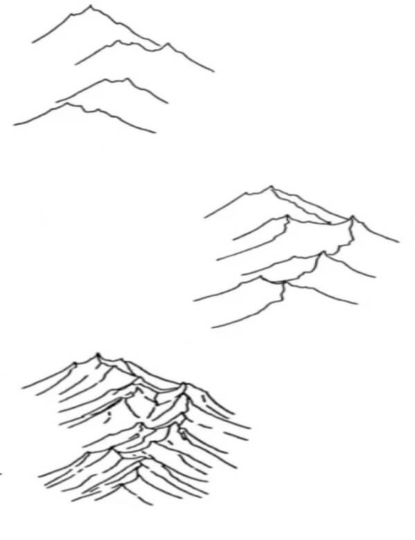 Dağlar fikri (19) çizimi