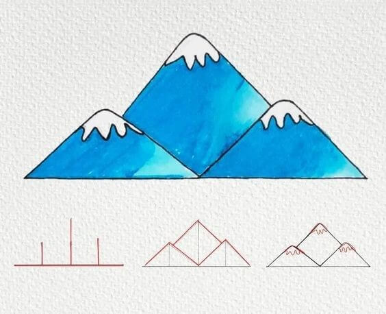 Karlı dağ (1) çizimi
