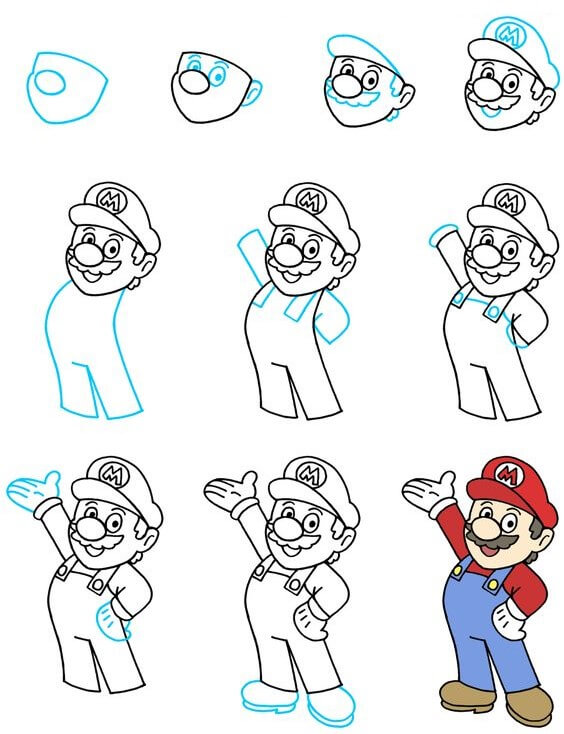 Mario el salladı çizimi