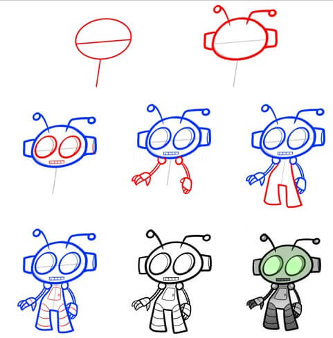 Robot fikri (10) çizimi