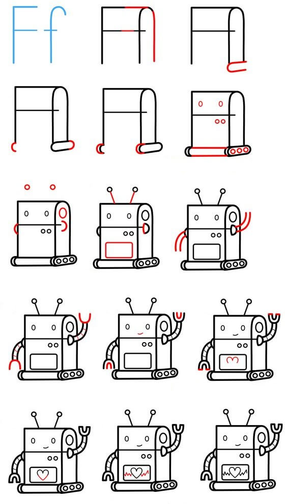 Robot fikri (17) çizimi