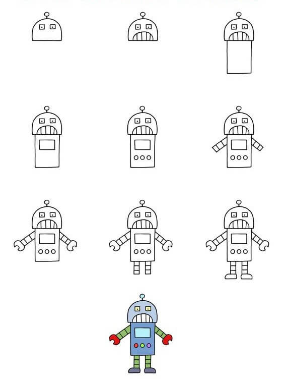 Robot fikri (18) çizimi