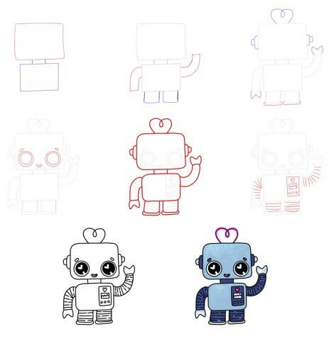 Robot fikri (2) çizimi