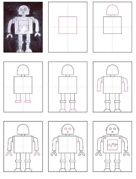 Robot fikri (36) çizimi