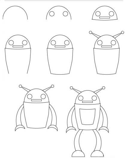 Robot fikri (5) çizimi