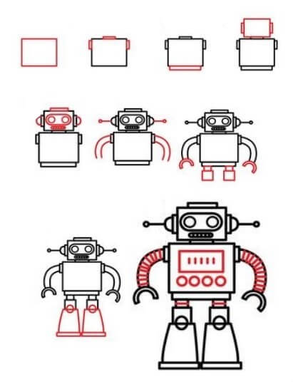 Robot fikri (6) çizimi