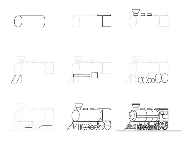Tren fikri (24) çizimi