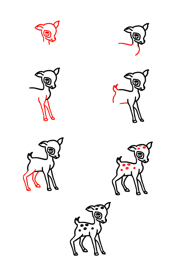 Yavru geyik çizimi