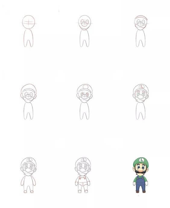 Yeşil Mario (2) çizimi