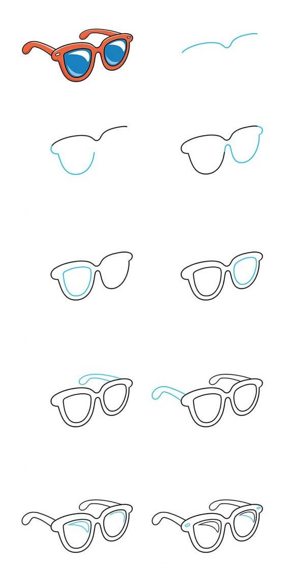 Gözlük fikri (11) çizimi