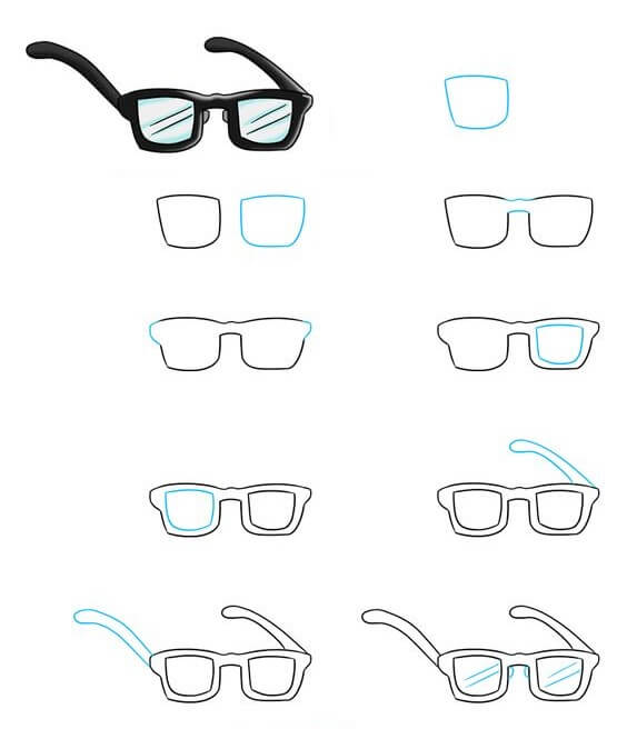 Gözlük fikri (12) çizimi