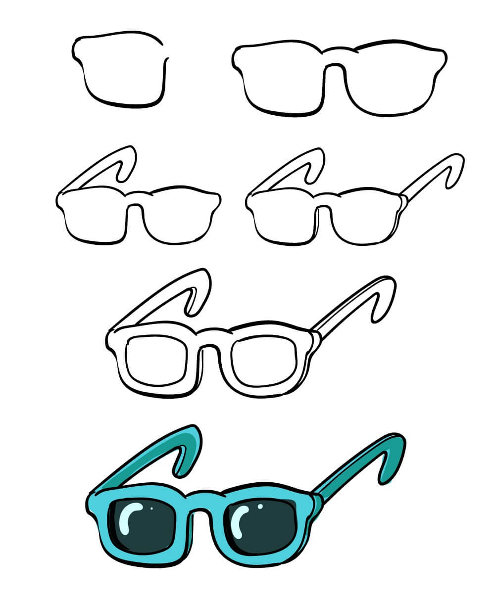 Gözlük fikri (13) çizimi