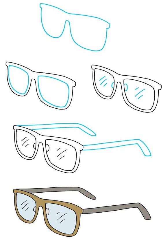 Gözlük fikri (4) çizimi