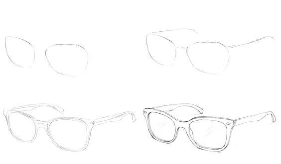 Gözlük fikri (7) çizimi