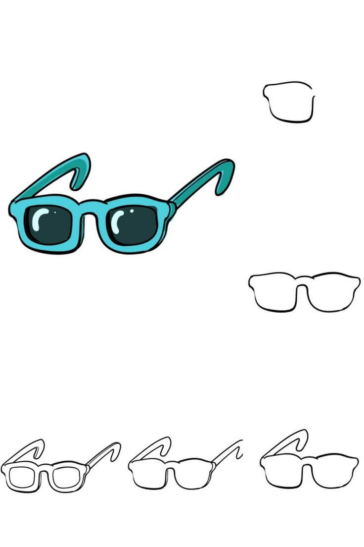Gözlük fikri (8) çizimi